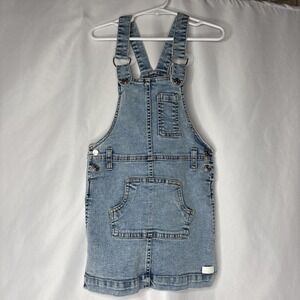 7 for all Mankind Toddler Girls Overall Dress Size 4T Blue Denim Jean‎ Bib
